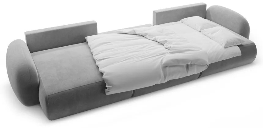 Тъмносив кадифен сгъваем/с място за съхранение ъглов диван (U форма) Tonale – Cosmopolitan Design