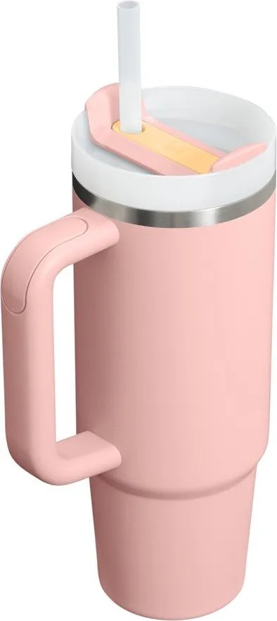 Прасковен термос със сламка от неръждаема стомана 890 ml Quencher H2.O FlowState™ Tumbler Peach Rose – Stanley