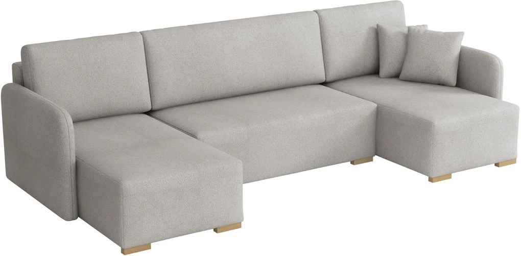 Ъглов диван Комо U-светло сив