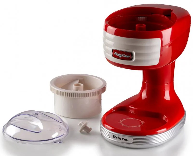Машина за скрежина Ariete PARTY TIME 0076/00, 30W, Остриета от неръждаема стомана, Подвижна кошница, Предпазен капак, Червен
