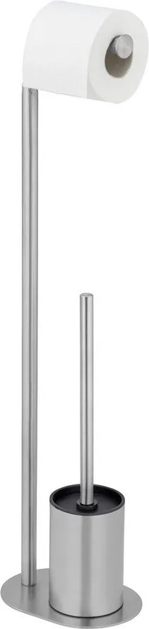Стойка за тоалетна хартия четка за тоалетна от неръждаема стомана в матово сребрист цвят Levante – Wenko