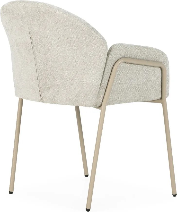 Бежови тапицирани трапезни столове в комплект 2 бр. Aslin – MOME