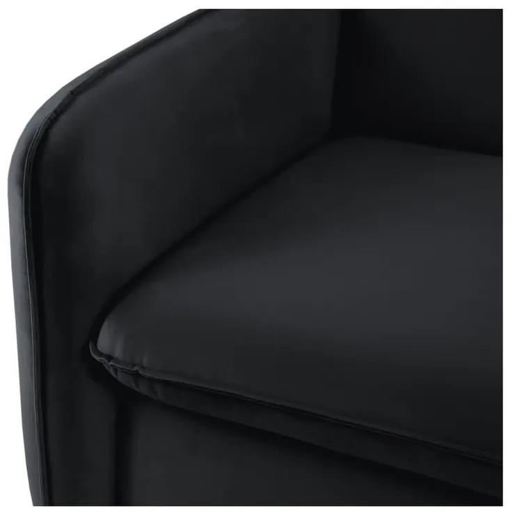 Черен кадифен диван 214 cm Vienna - Cosmopolitan Design