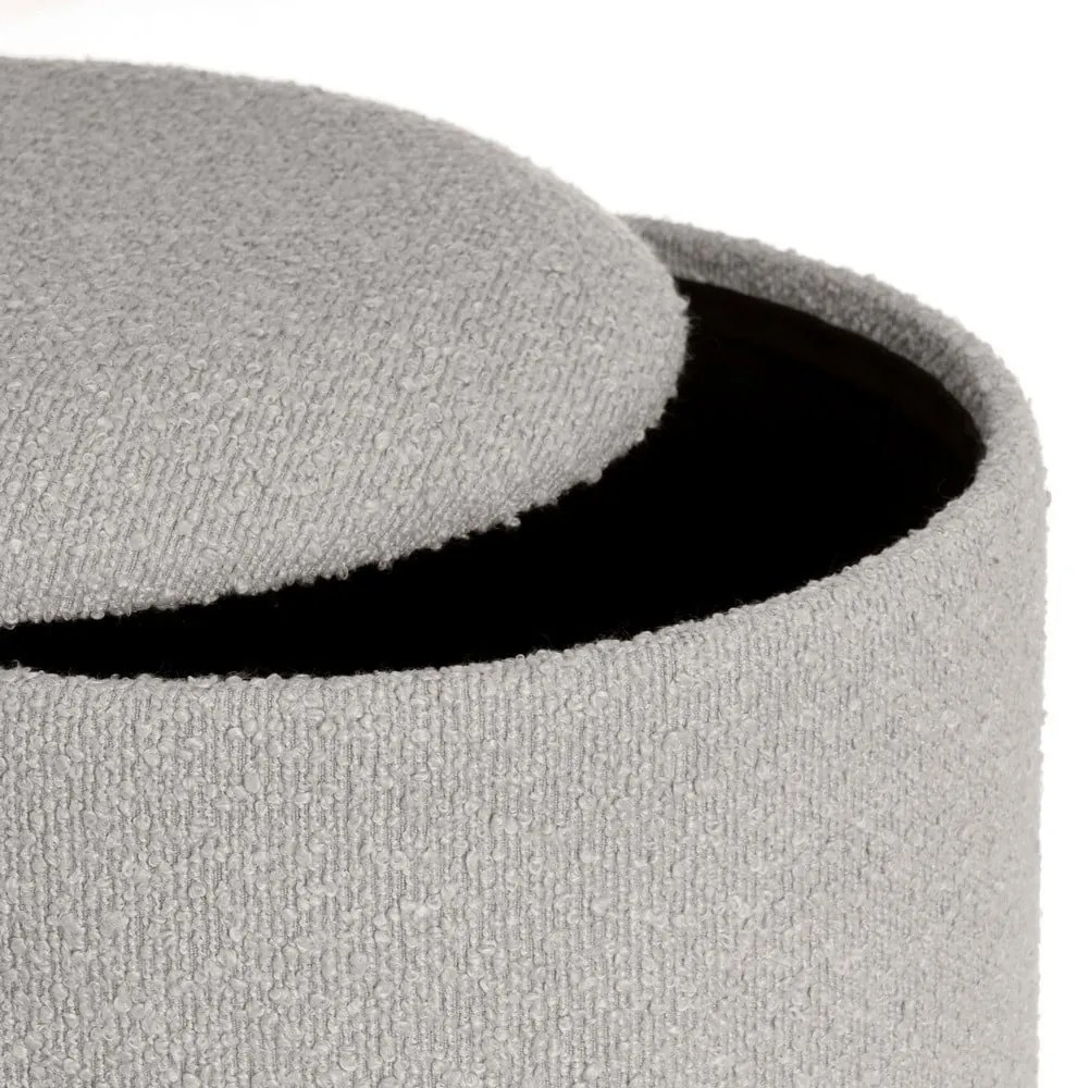 Светлосива табуретка от букле – Casa Selección