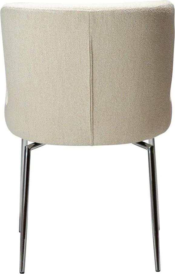 Кремав тапициран трапезен стол Glam – DAN-FORM Denmark