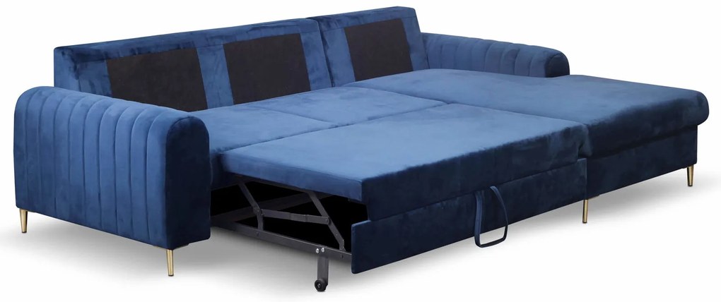 Ъглов диван Monte-Син