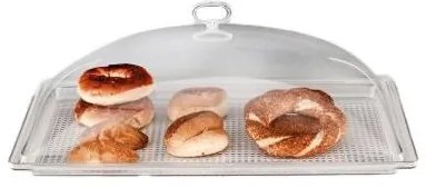 Комплект поликарбонатен правоъгълен поднос и капак 55x35xh17см AN-(ZCP 153)