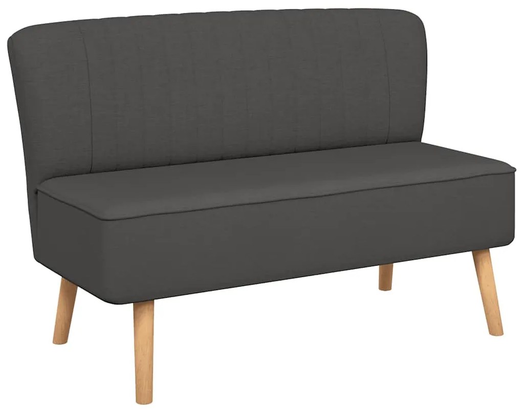 244071 vidaXL Диван, плат, 117x55,5x77 см, тъмносив