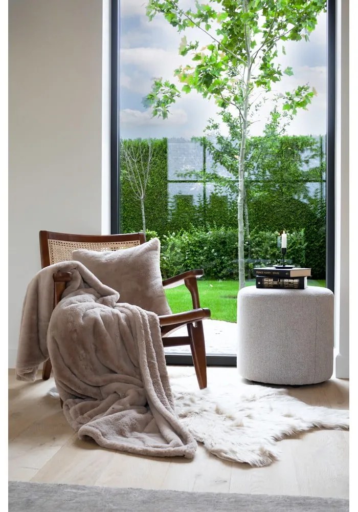 Кафяво одеяло от изкуствена кожа 150x200 cm Ruby – Tiseco Home Studio