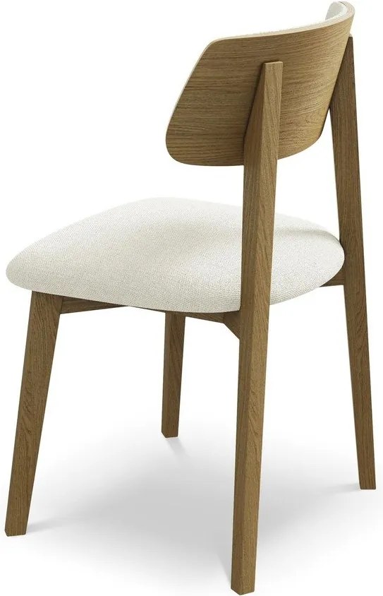 Кремав трапезен стол от масивна дървесина Niu – Makamii