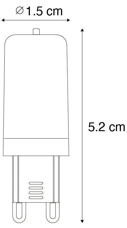 Комплект от 5 G9 димируеми LED крушки 3W 280 lm 2700K