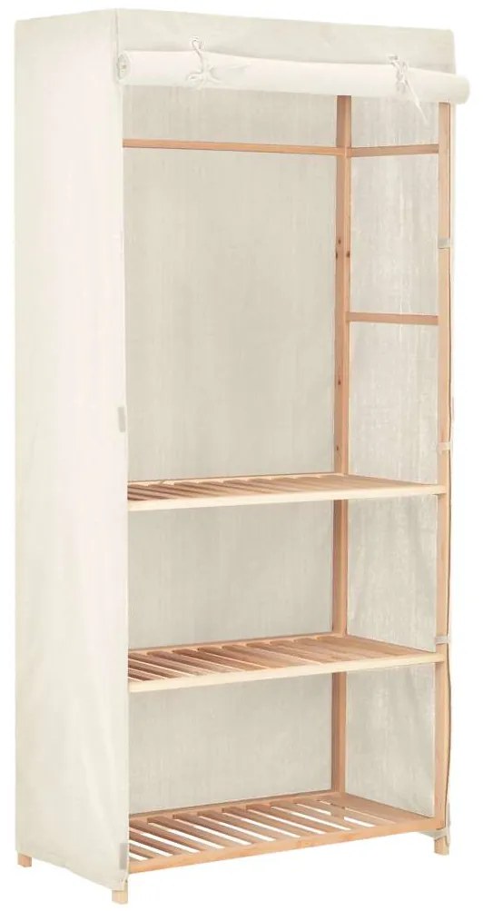 247107 vidaXL Гардероб за дрехи с 3 рафта, 79x40x170 см