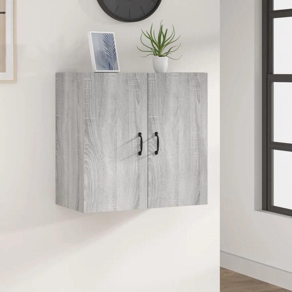 817595 vidaXL Стенен шкаф, сив сонома, 60x31x60 см, инженерно дърво