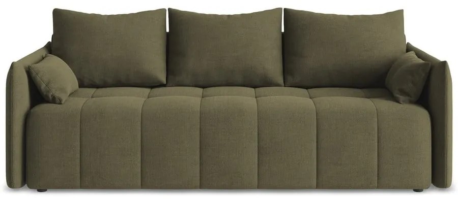 Разтегателен диван с място за съхранение в цвят каки 225 cm Moku – Makamii