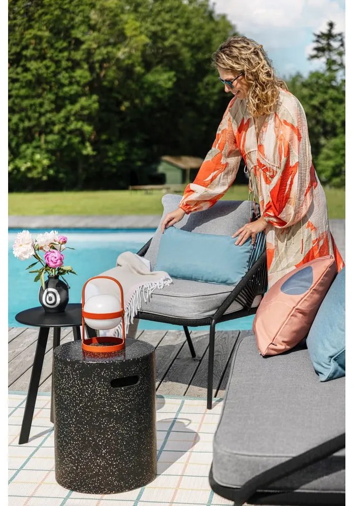 Черен двуместен градински диван North - Bonami Selection