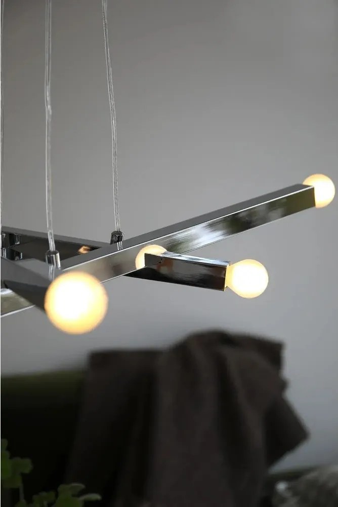 Метално висящо осветително тяло в сребрист цвят Stack – Markslöjd