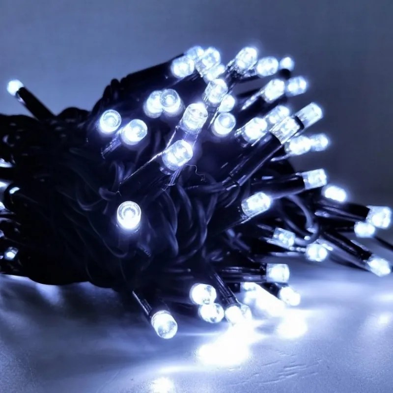 Коледно LED осветление студено бяло 200 LED/16 m