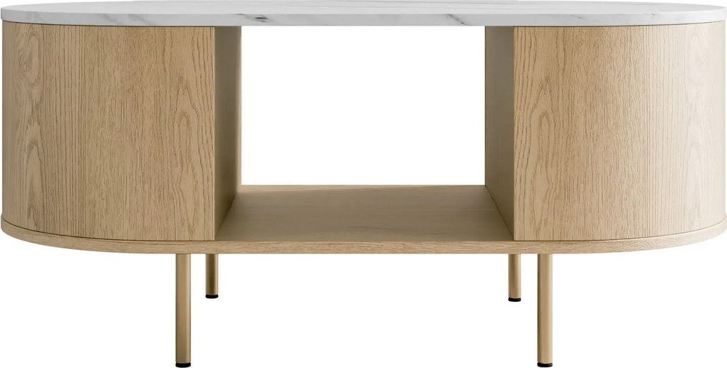 Холна маса Lygrint-бял мрамор - златно