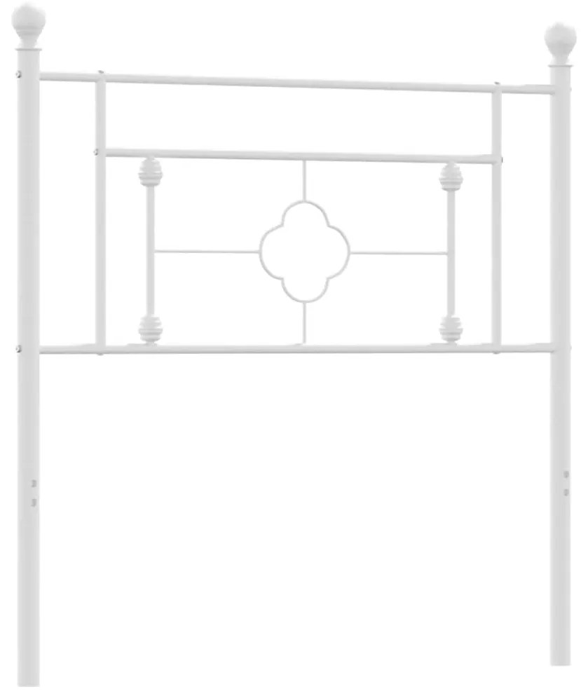 374417 vidaXL Метална резервна табла за легло, бяла, 100 см