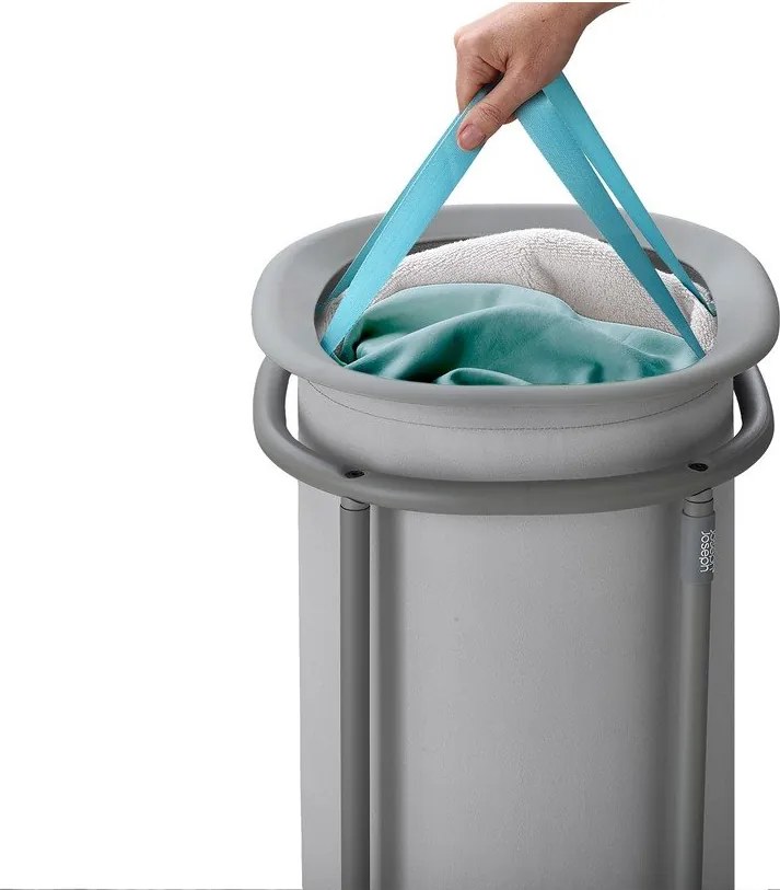 Светлосив текстилен кош за пране 50 l Duo – Joseph Joseph