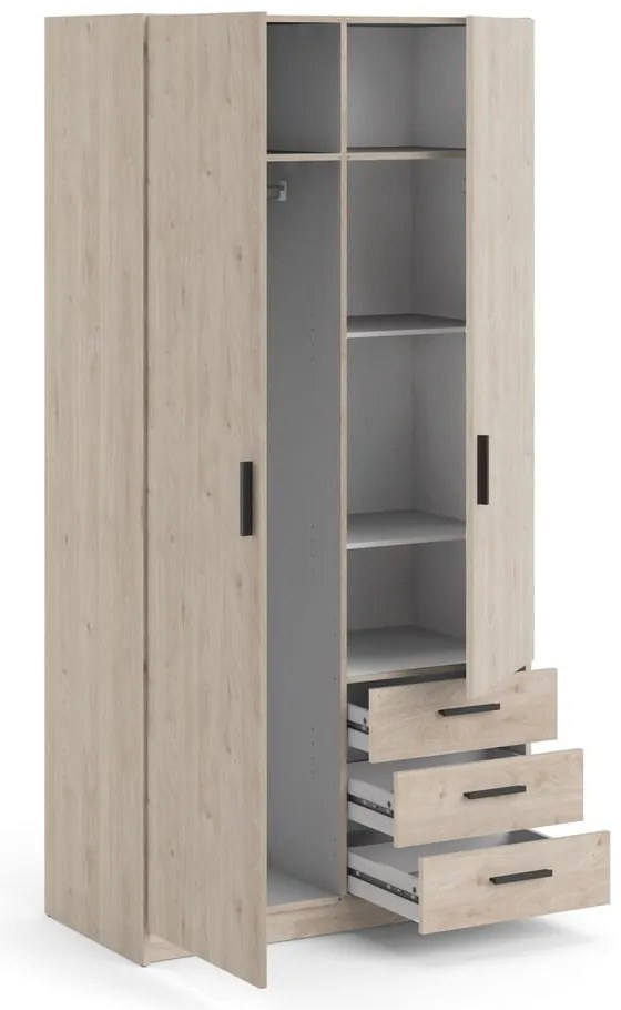 Гардероб от декор от дъб естествен 99x200 cm Sprint – Tvilum