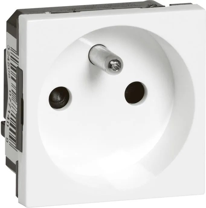 Legrand Контакт ФРЕНСКИ стандарт автоматични клеми 2 мод. цвят бял Mosaic  - 077140