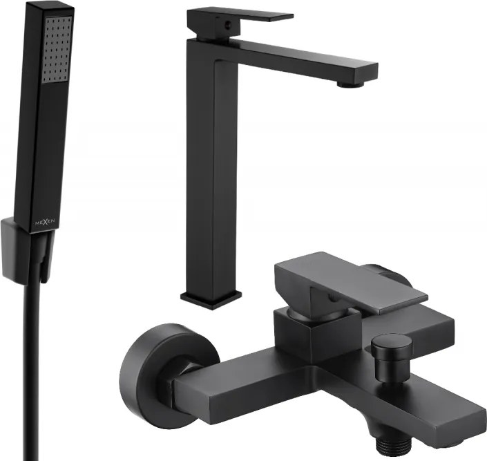 Mexen Uno R77 комплект за вана, черен - 71413R77-70