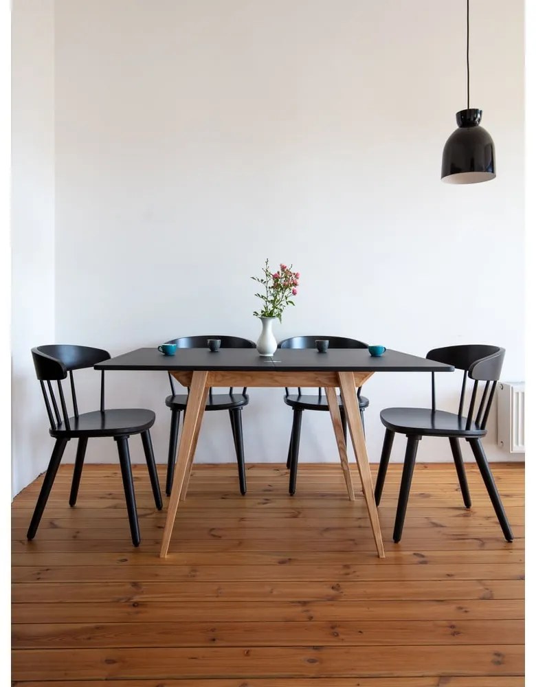 Сгъваема маса за хранене с черен плот 65x90 cm Envelope - Ragaba