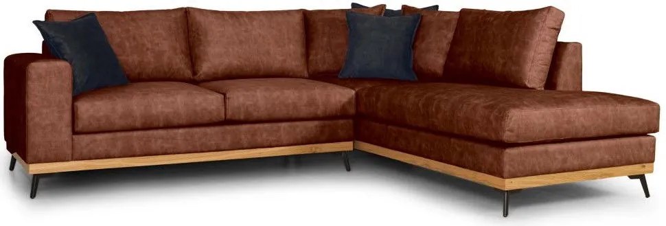 Ъглов диван Rotondo-Теракот-Дясно