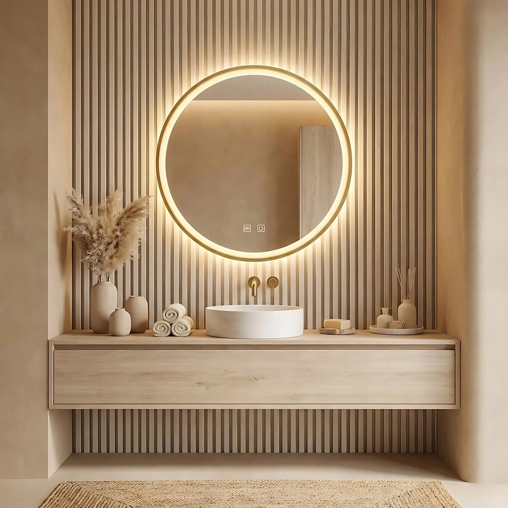 Огледало LED 70cm MMJ Gold