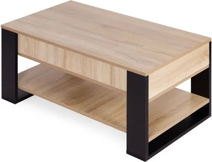 Сгъваема масичка за кафе с накланящ се плот 90 cm