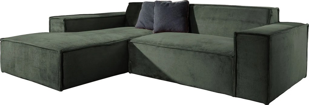 Γωνιακός καναπές Fubu-Prasino Skouro-Αριστερή