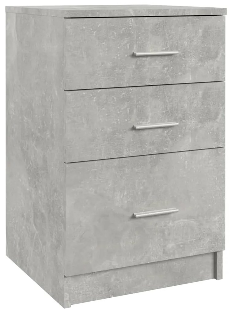 808643 vidaXL Нощно шкафче, бетонно сиво, 40x40x63 см, инженерно дърво