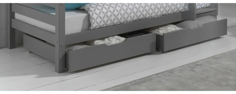 Сиви кутии за съхранение за детско легло 2 бр. PINO – Vipack