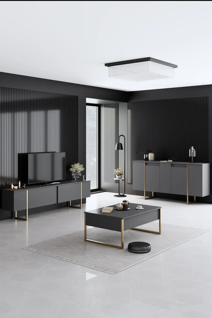Конзола Luxe, цвят Антрацит Златен