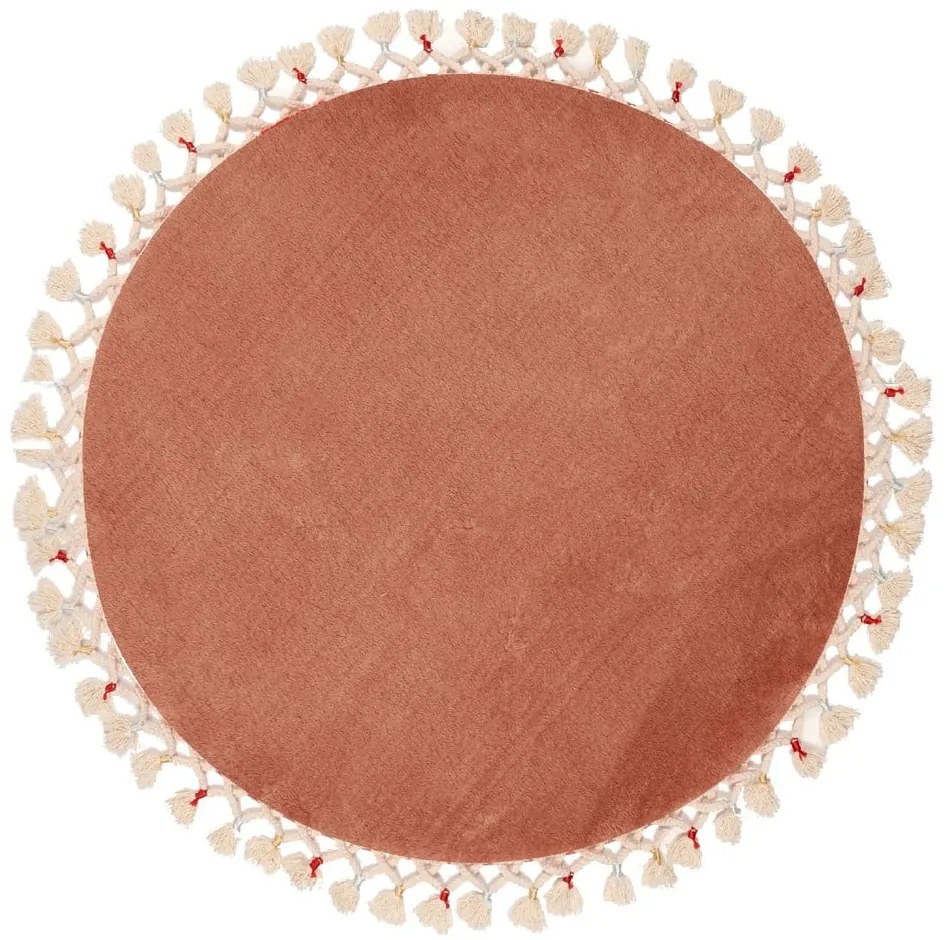 Кафяв килим за баня ø 80 cm Tuft – Foutastic