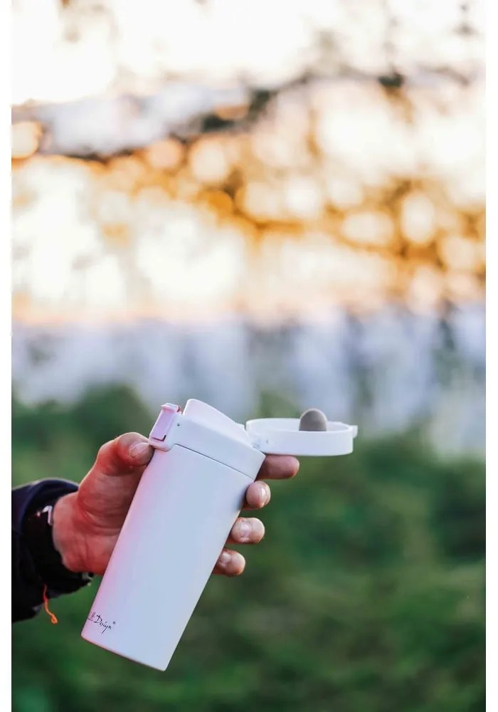 Бял термос за пътуване , 400 ml Fuori - Vialli Design