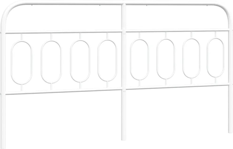 377203 vidaXL Метална резервна табла за легло, бяла, 193 см