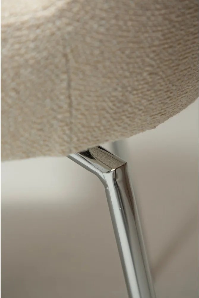 Кремав тапициран трапезен стол Glam – DAN-FORM Denmark