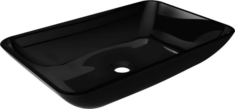 Mexen Megan стъклена мивка за плот 56 x 36 см, черна - 24135670