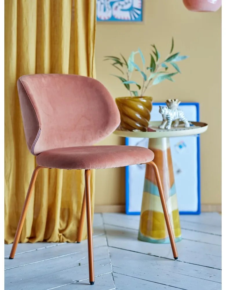 Оранжеви кадифени трапезни столове в комплект от 2 бр. Ponte – Bloomingville