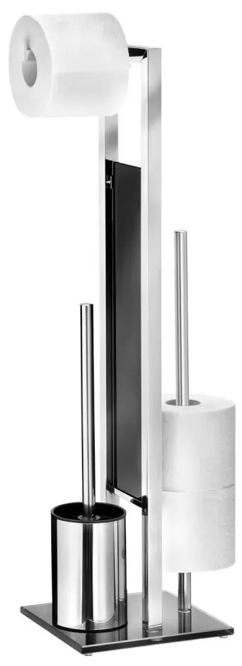 WENKO 22983100 - четка за WC RIVALTA 18x70 cm неръждаема стомана/сребриста/черна