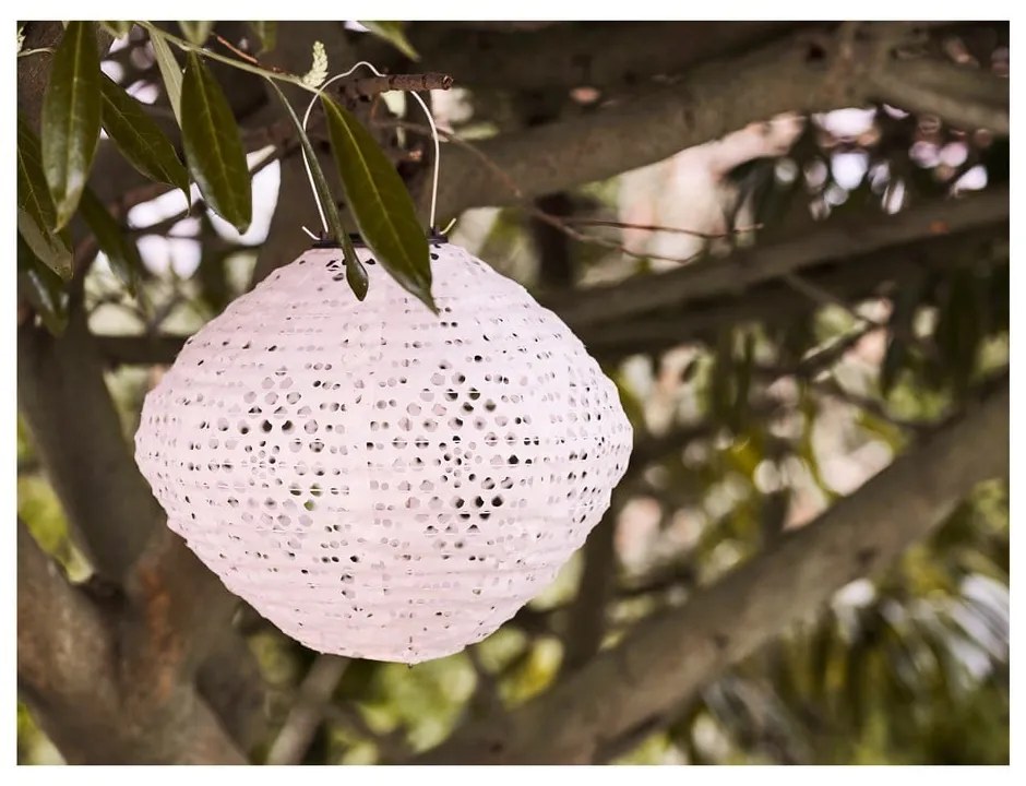 Бял екстериорен LED фенер със соларен панел (височина 22 cm) Harwood – House Nordic