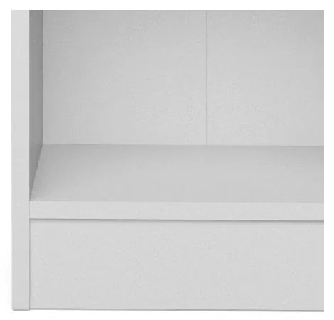 Бял шкаф за книги 41x107 cm Basic - Tvilum