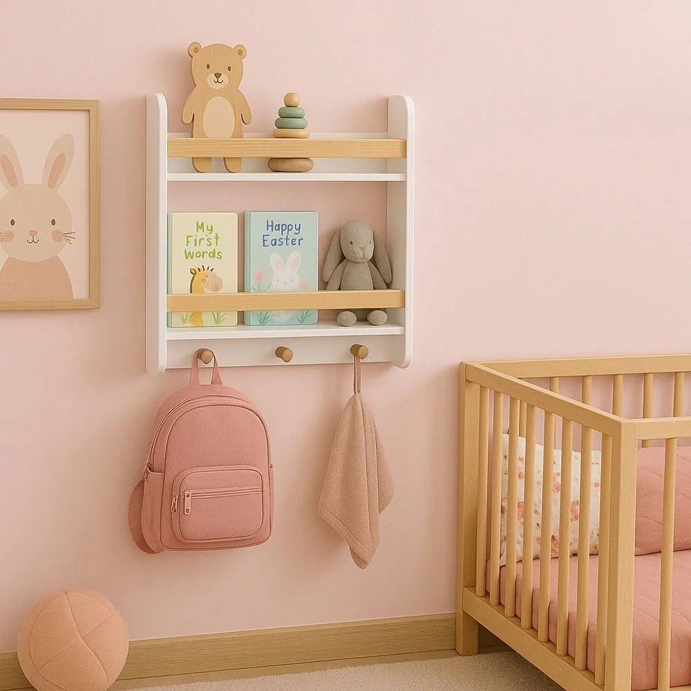 GINGER HOME Органайзер/етажерка за стена WHITE