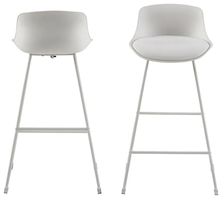 Бял бар стол (височина на седалката 76 cm) Tina – Actona