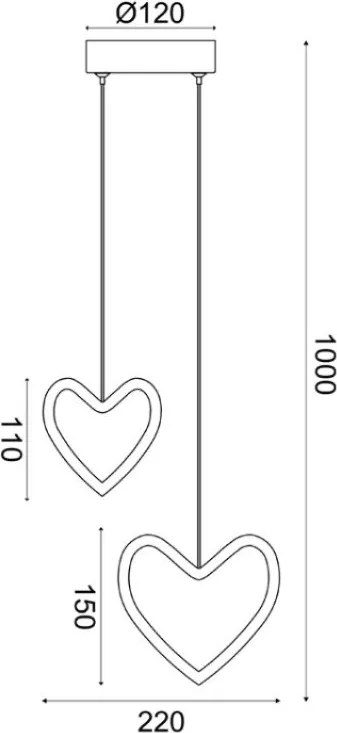 Висящо осветление LED Innamorato-Roz