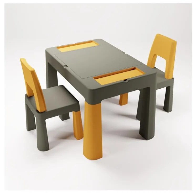 TEGA BABY - Детска масичка със столчета, сива/жълта