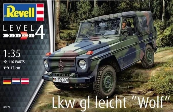 Сглобяем модел, Revell, Военен автомобил, Mercedes-Benz G-Class, 116 части