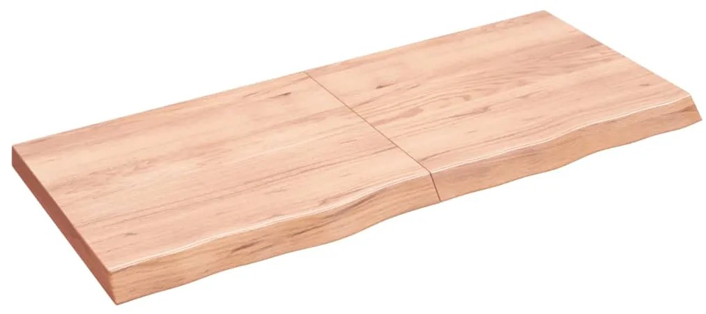 3156382 vidaXL Плот за маса светлокафяв 140x60x(2-6) см обработен масивен дъб